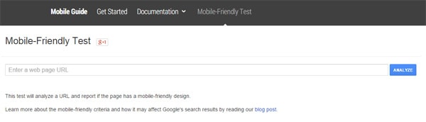 Google's Mobile Friendly Test