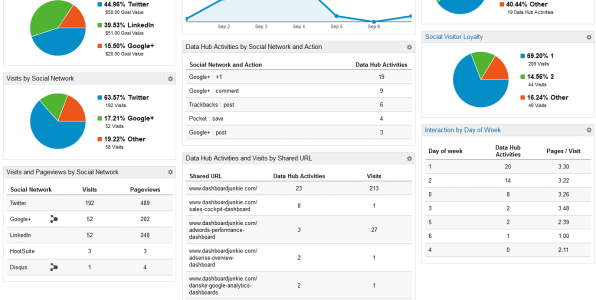 Social Media Google Analytics Dashboard